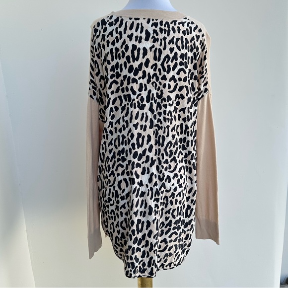 Derek Lam Cashmere Cotton Animal Print Sweater - Picture 3 of 4